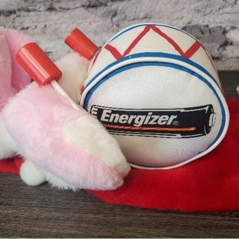 Vintage Energizer Bunny Advertising Plush 30'' Christmas Stocking 1993 Wire Ears